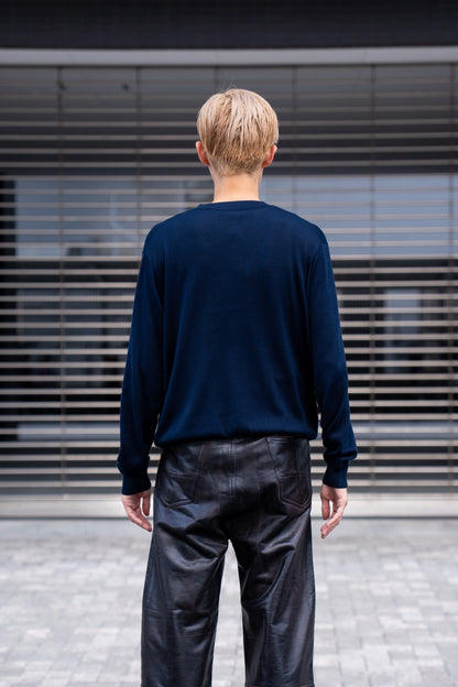 SILK HENLEY NECK PULL OVER / SLPO