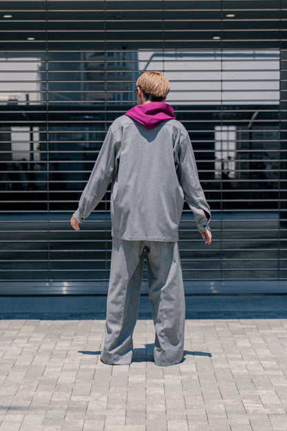 WOOL FRANNEL SKIPPER SHIRT