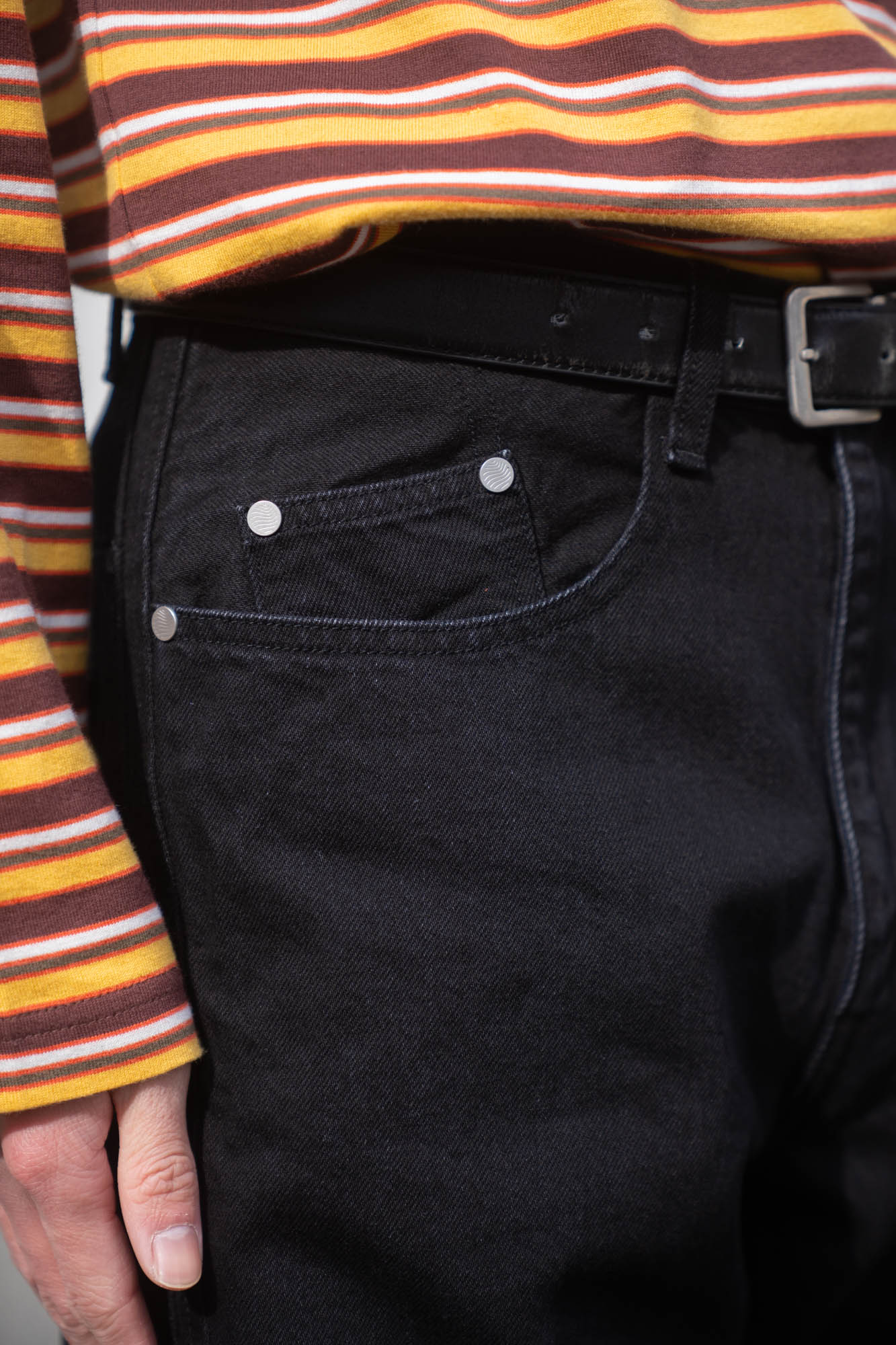 3D TWISTED WIDE LEG JEANS