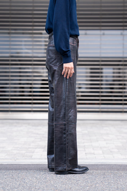 CRACKING COATED WIDE PANTS .14