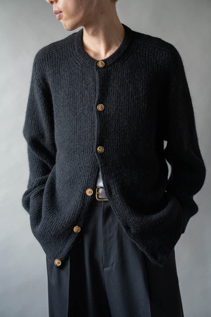 CREW-NECK KNIT CARDIGAN