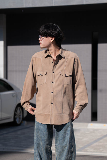 sheep suede light shirt