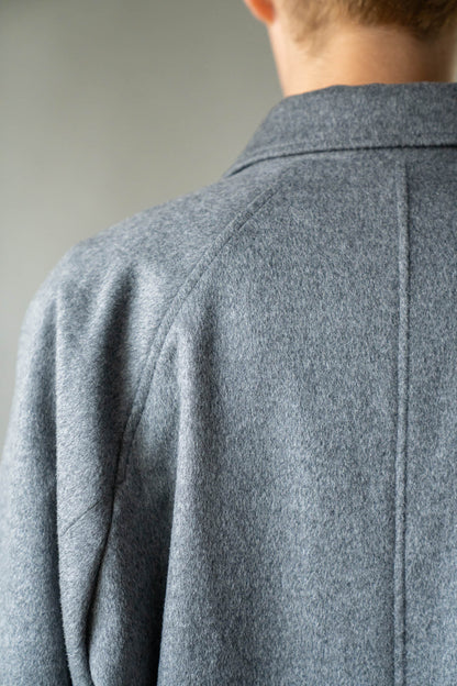 WOOL CASHMERE OVERSIZED PEAK LAPEL CHESTER COAT(ST.1533)