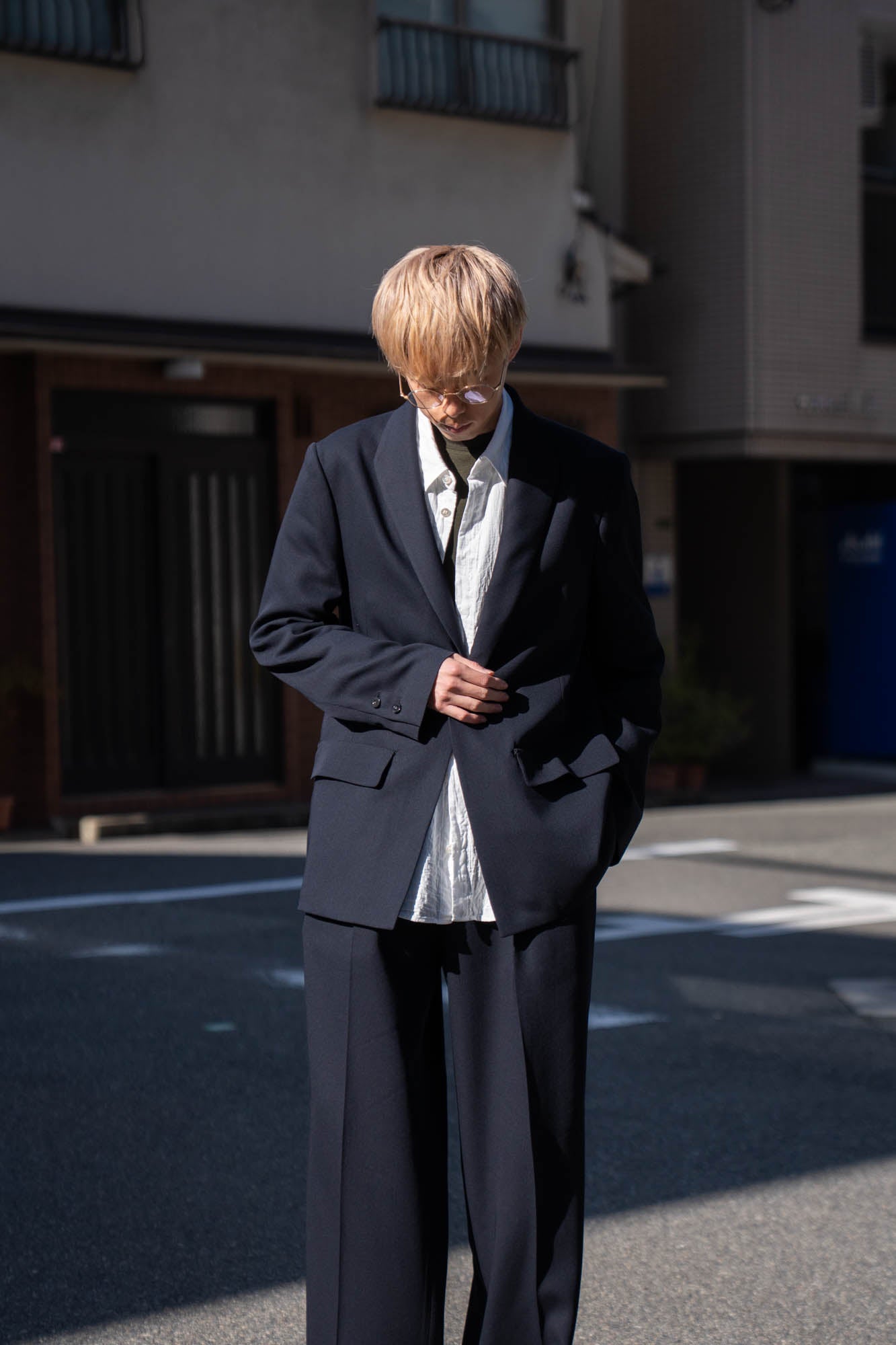 MODIFIED SHAWL COLLAR JACKET