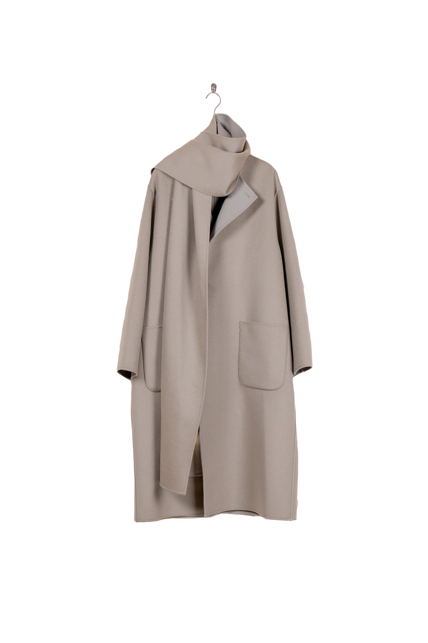 WOOL CASHMERE BEAVER REVERSIBLE STOLE COAT