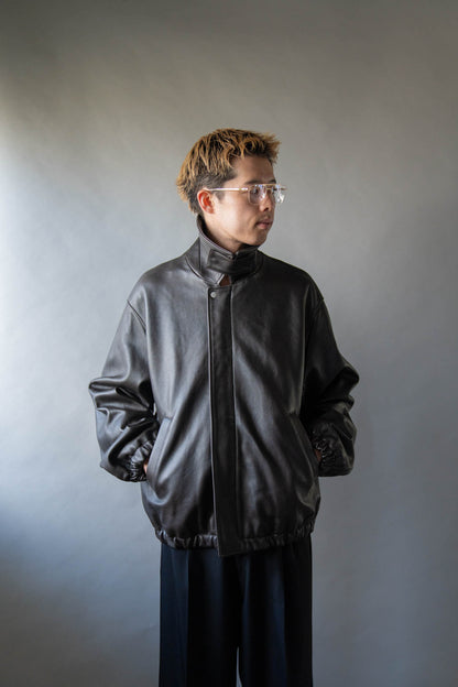 SHEEP LEATHER ZIP SHORT JACKET(ST.1555)