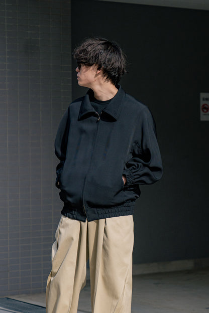 ZIP-UP BLOUSON IN RAYON TRICOTINE