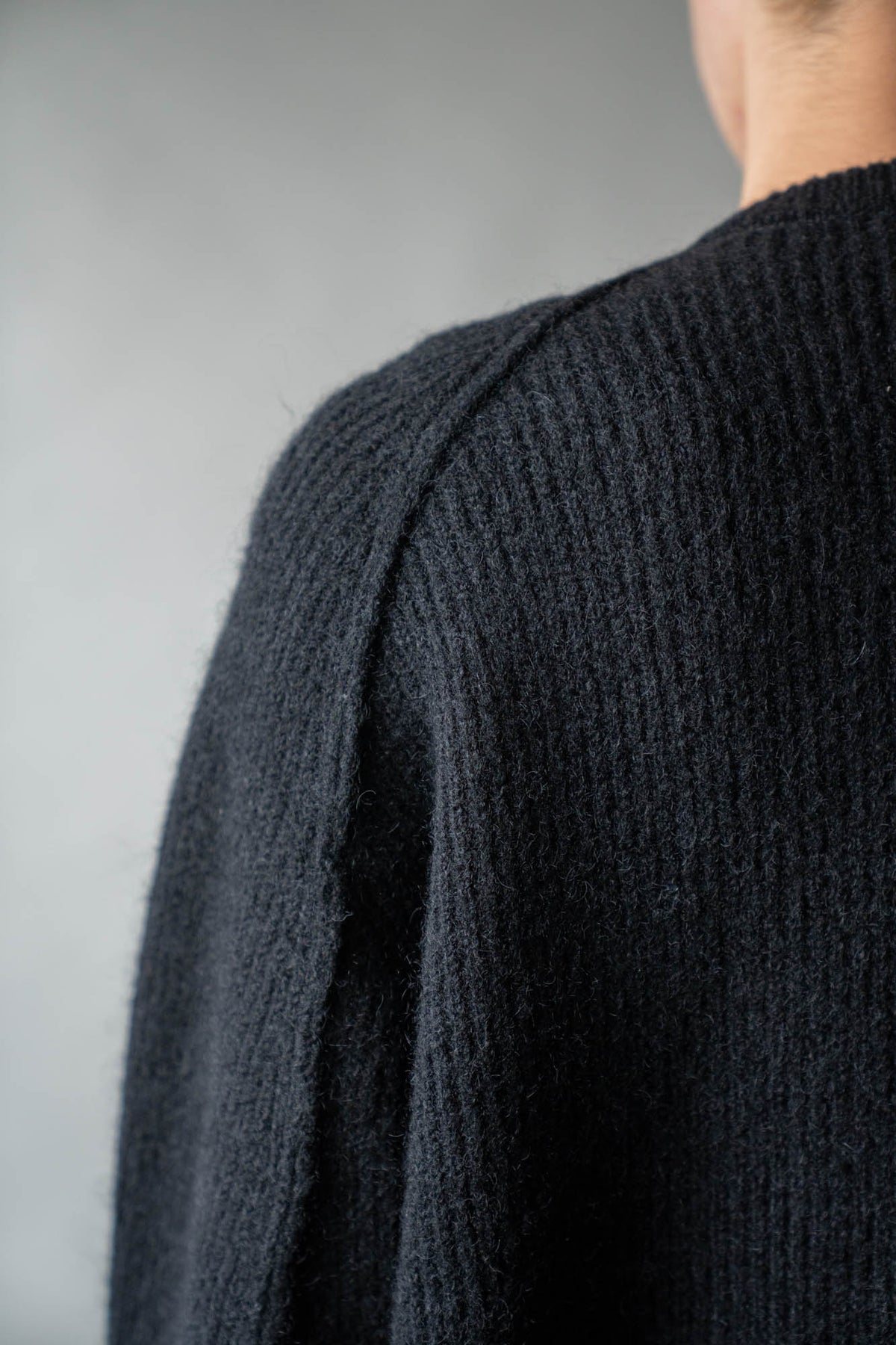 CREW-NECK KNIT CARDIGAN