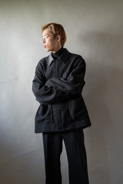 Wool tweed coverall