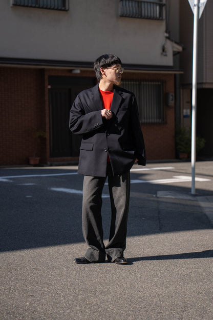 WOOL KERSEY OVERSIZED SINGLE BREASTED JACKET(ST.1413)