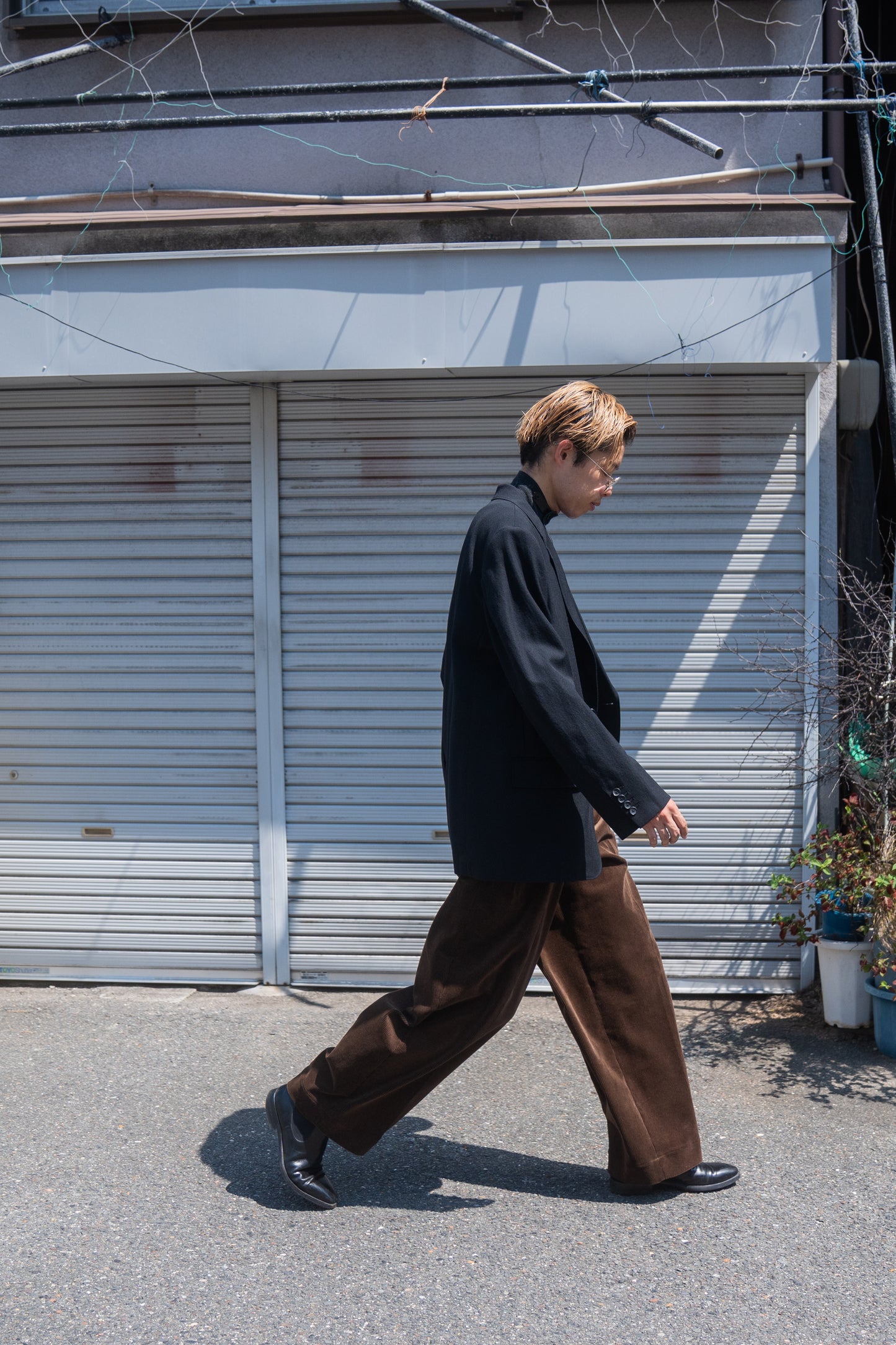 CORDUROY 2TUCK WIDE TROUSERS