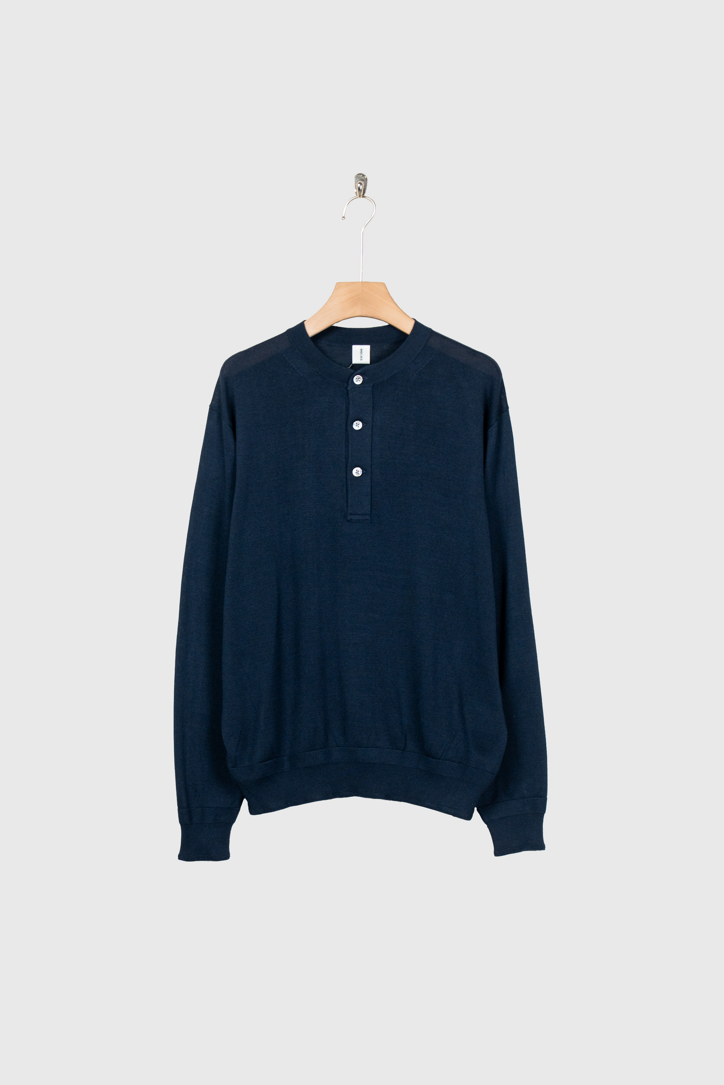 SILK HENLEY NECK PULL OVER / SLPO