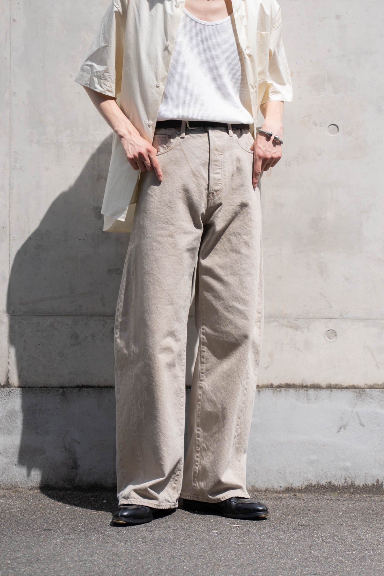 DEFORMATION WIDE COLOR DENIM PANTS(ST.1565)