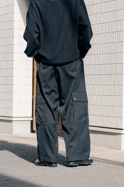 CARGO POCKET WIDE EASY TROUSERS