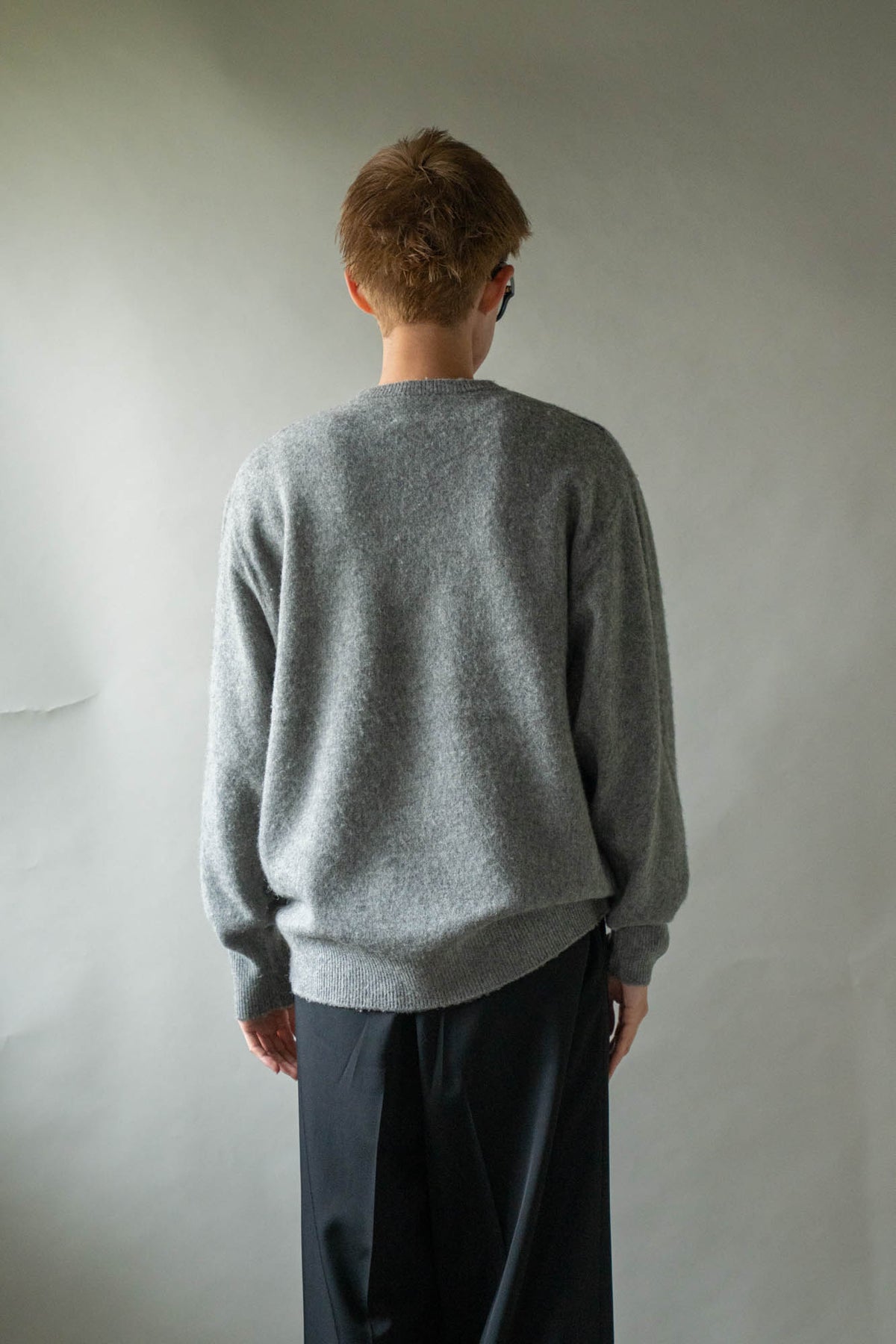 FINE WOOL ARGYLE KNIT CREW NECK LS(ST.1649)