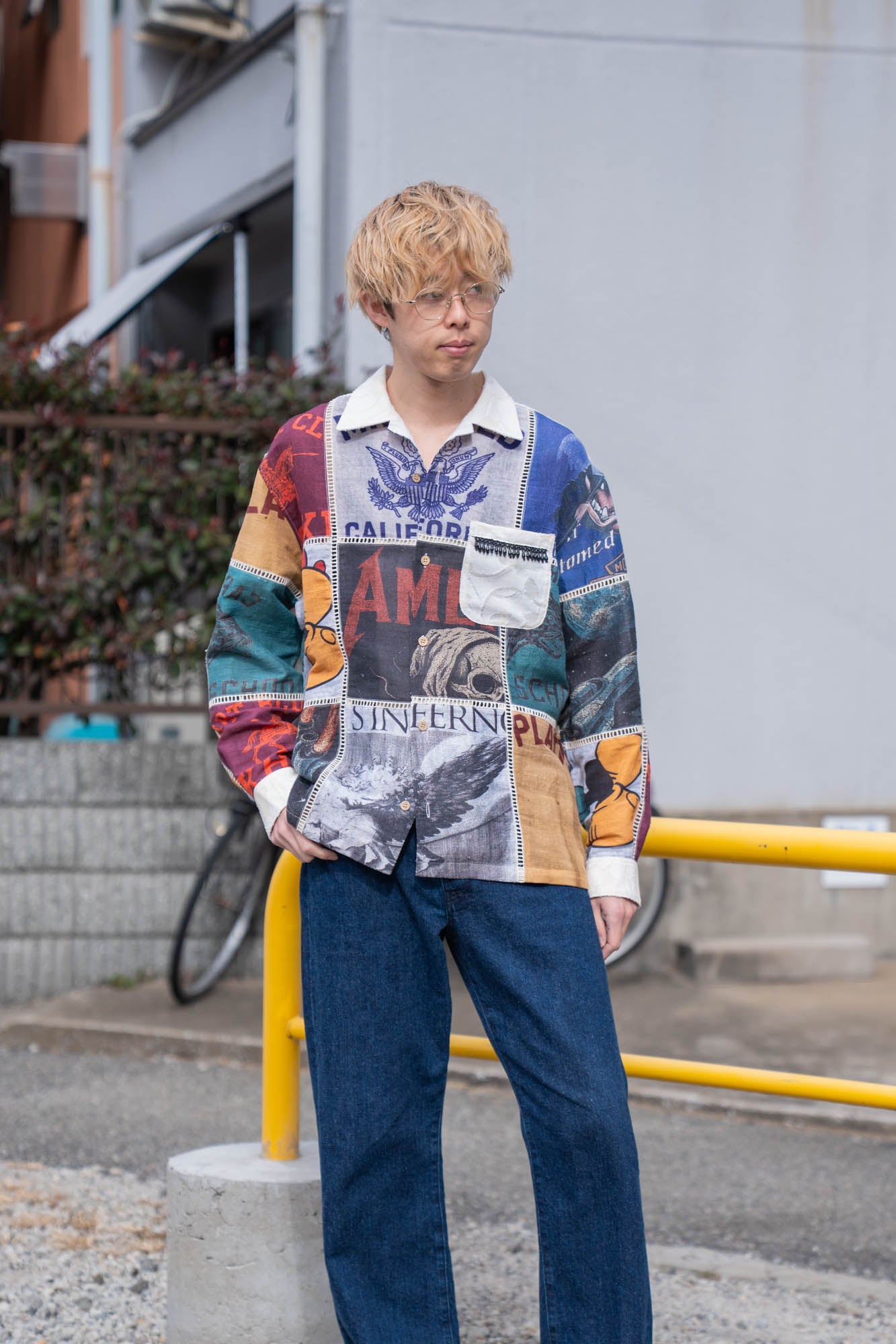 Patchworked Silk Shirt