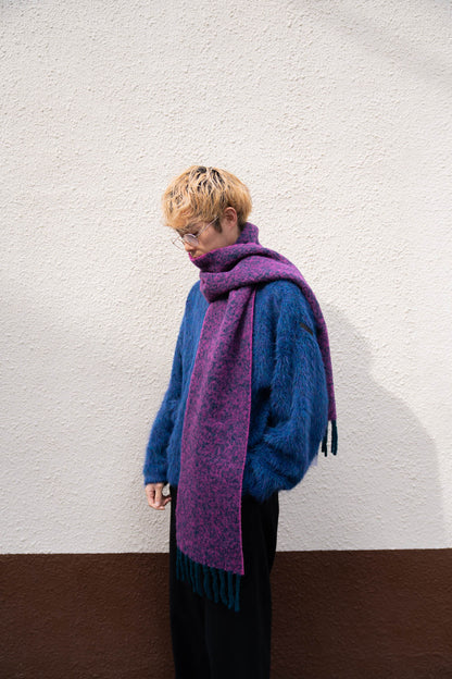 Two Colour Woolly Scarf