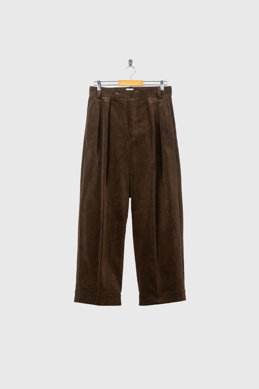 CORDUROY 2TUCK WIDE TROUSERS