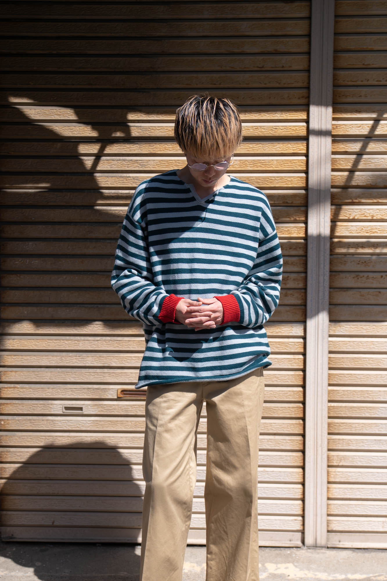 Cotton skipper border pullover