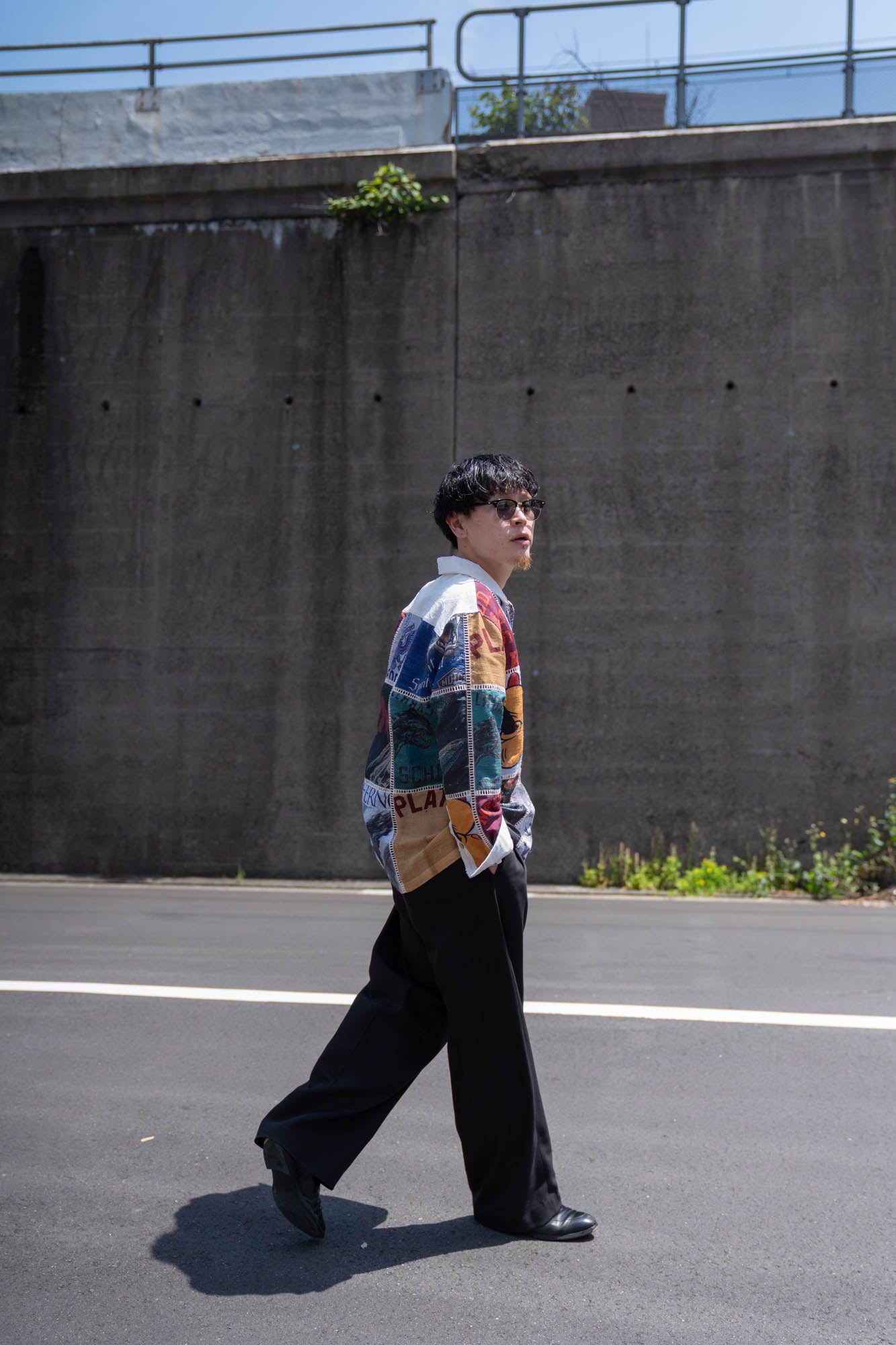 Patchworked Silk Shirt