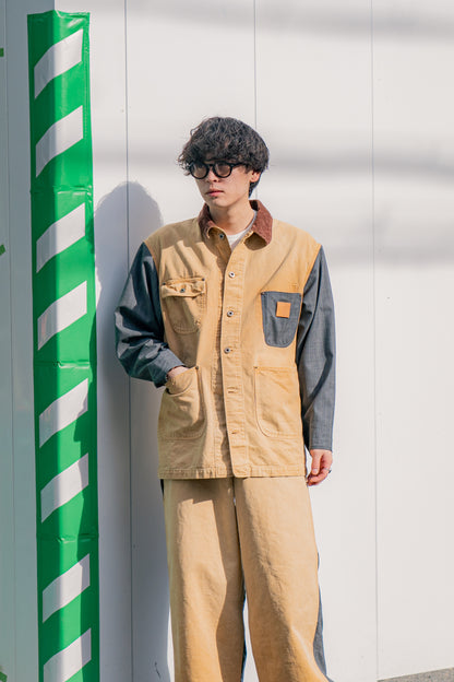 Vintage-effect work coat