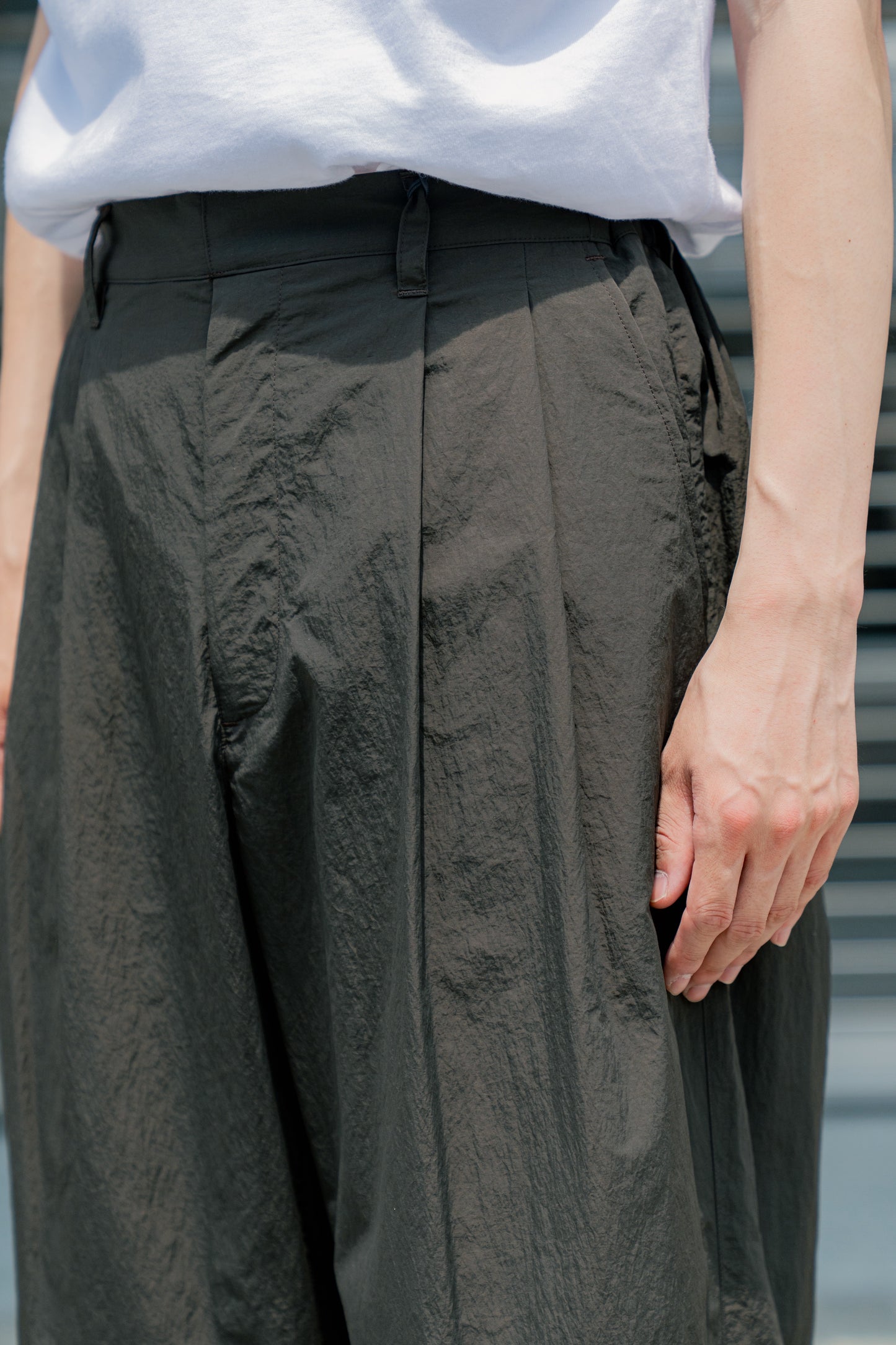 WINDPROOF NYLON WIDE EASY TROUSERS(ST.1278)