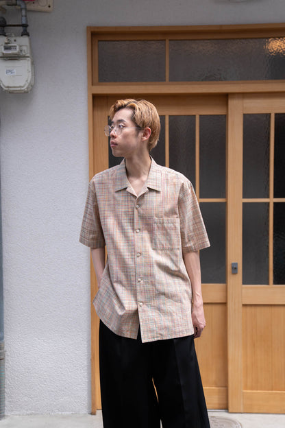 cotton ikat check shirt