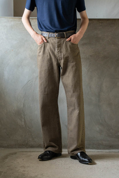 PURE STRAIGHT KHAKI DENIM