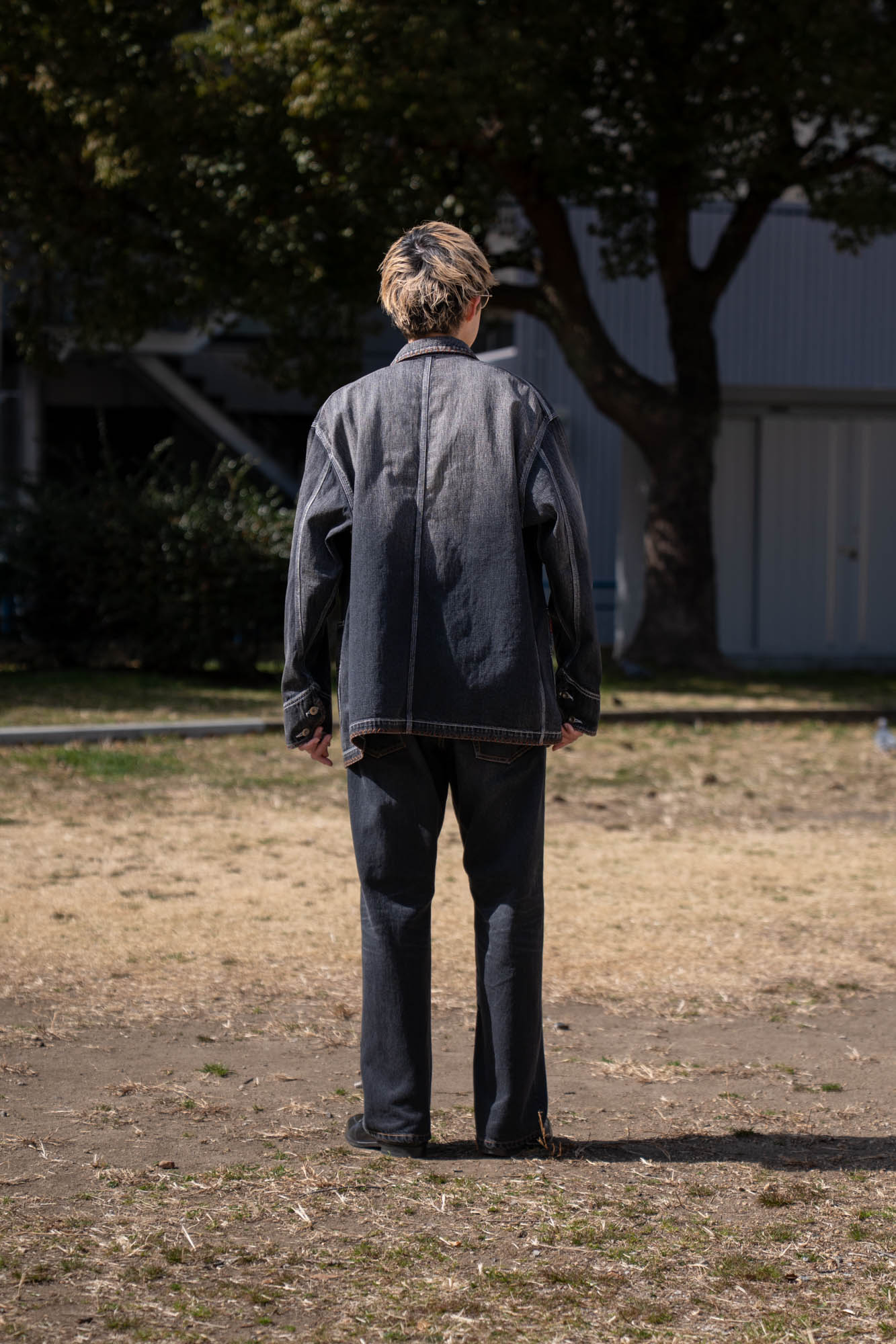 Hand-Embroidered Denim Pants