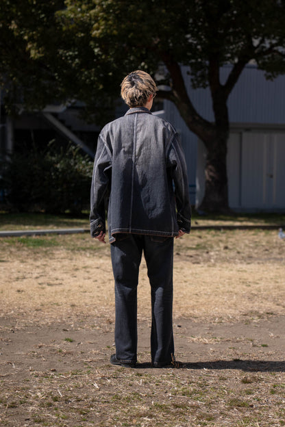 Hand-Embroidered Denim Pants