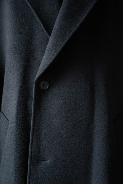 WOOL CASHMERE OVERSIZED PEAK LAPEL CHESTER COAT(ST.1533)