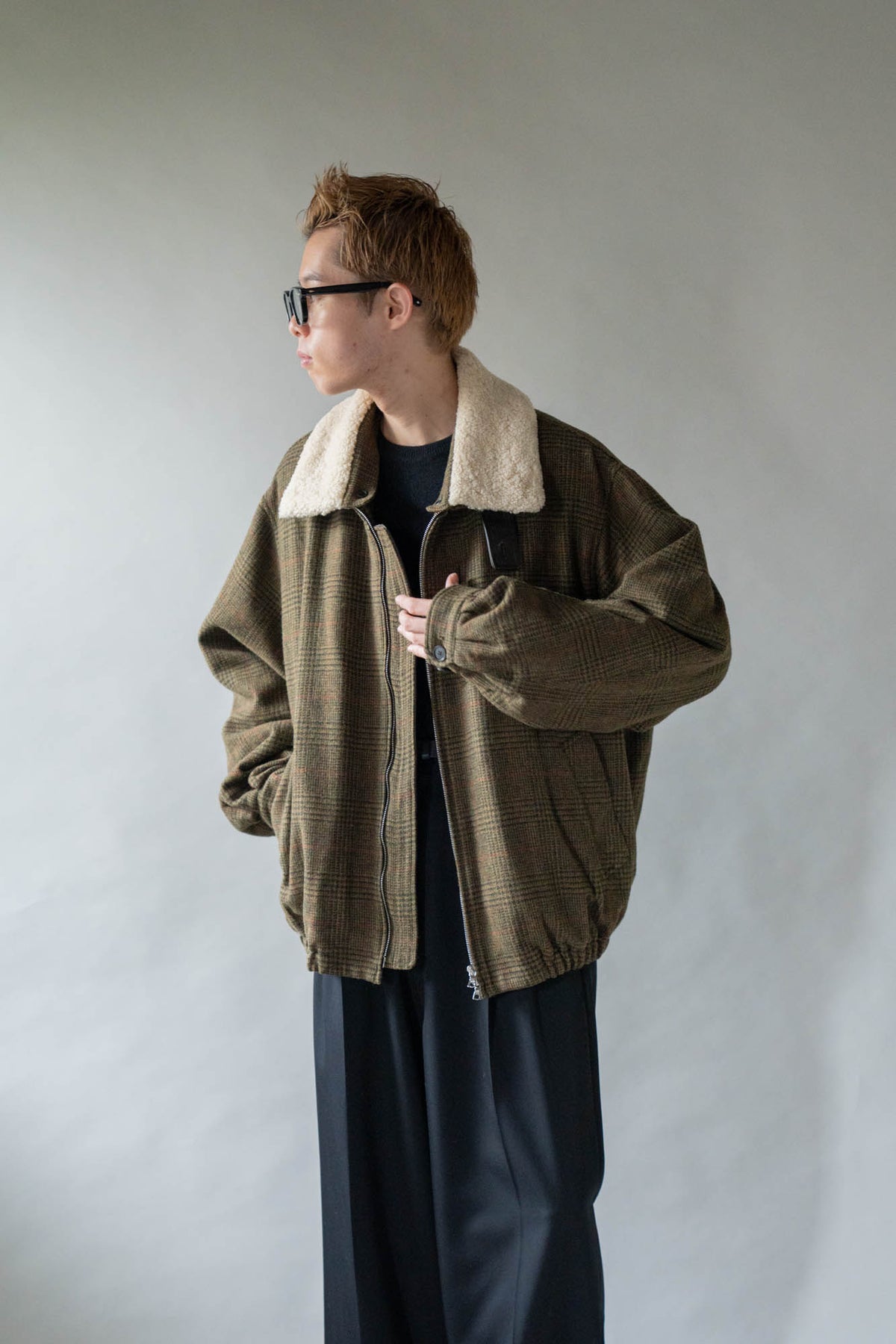 DETATCHABLE COLLAR BRITISH TWEED JACKET(ST.1577)