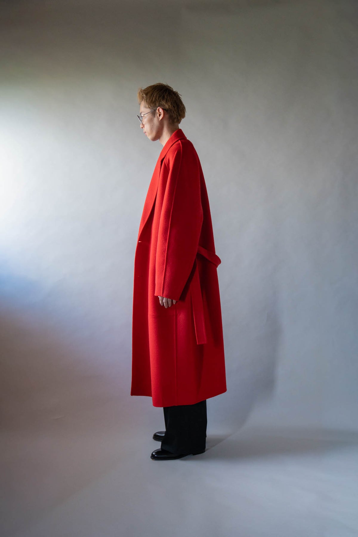 W/CA DOUBLE FACE NOTCH LAPEL COAT(ST.1544)