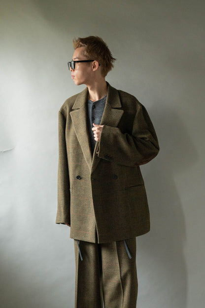 BRITISH TWEED OVERSIZED PEAK LAPEL JACKET(ST.1586)