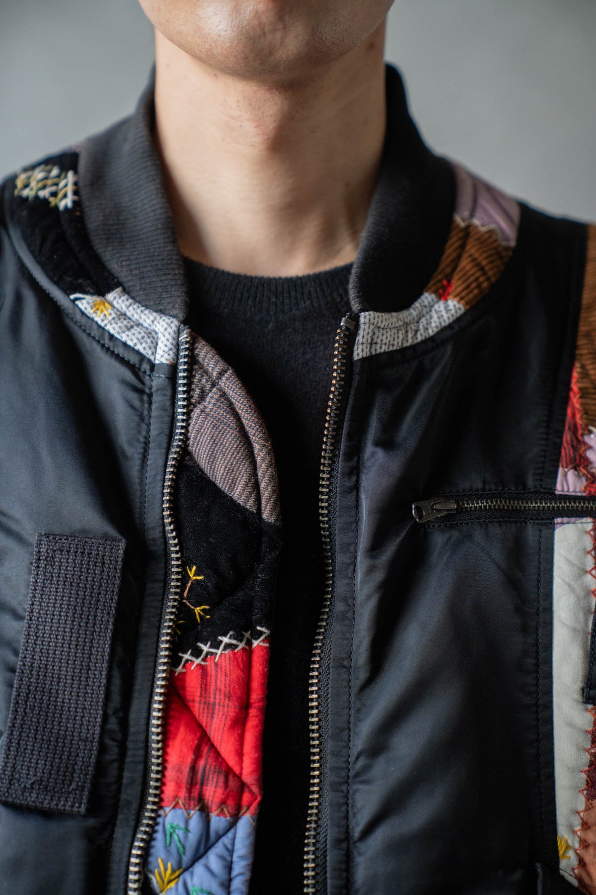 Quilt bomber jacket