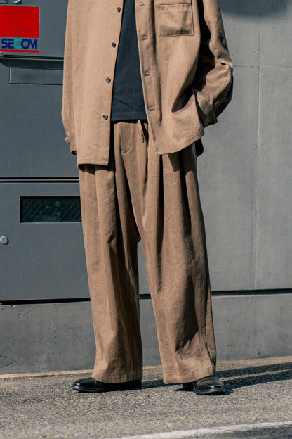 Linen Herringbone Oversize Pants