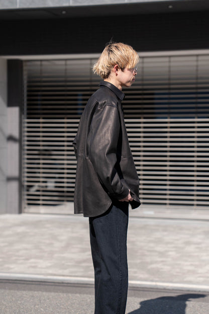 Cow Leather Wide Shirt