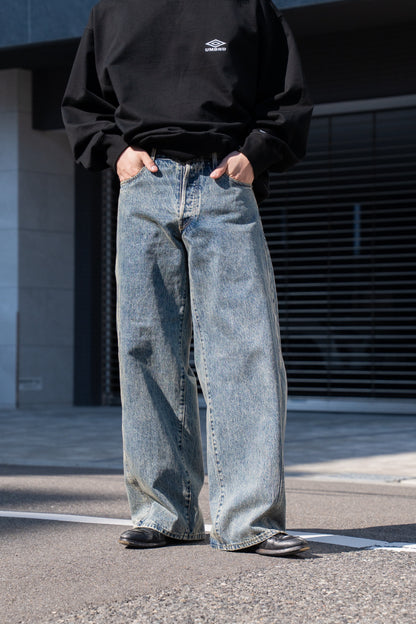 DEFORMATION WIDE DENIN JEANS(ST.1345)