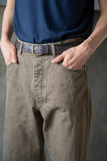 PURE STRAIGHT KHAKI DENIM
