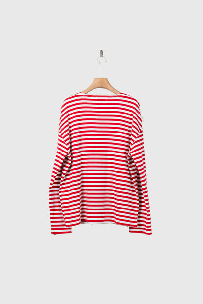 BORDER LONG T SHIRT