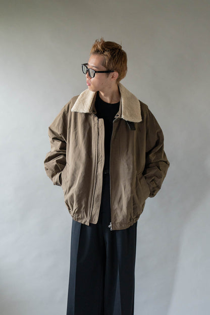 DETATCHABLE COLLAR RESIN-FINISH COTTON JACKET(ST.1576)