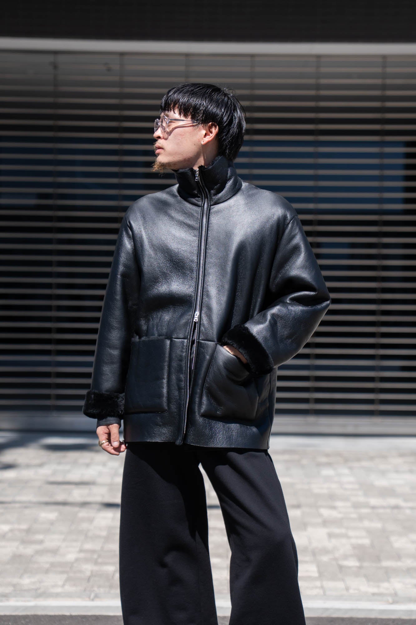 CUT-OFF MOUTON JACKET(ST.1222)