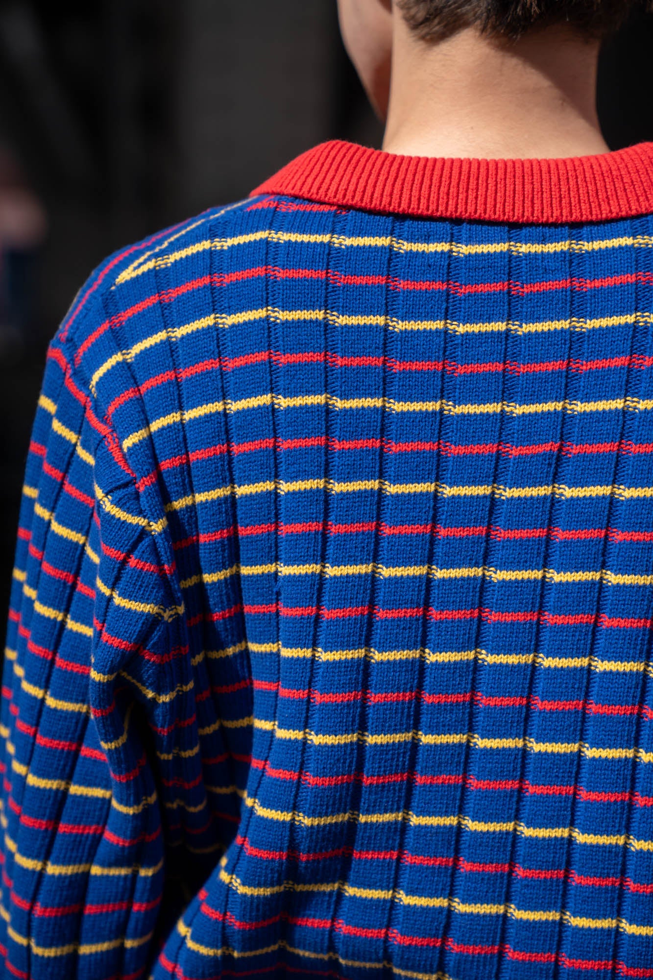 KNITTED CROPPED POLO SHIRT