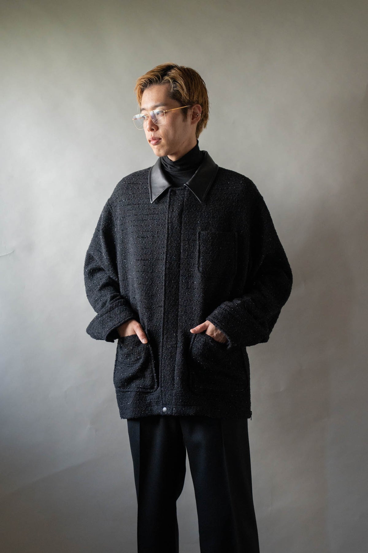 Wool tweed coverall