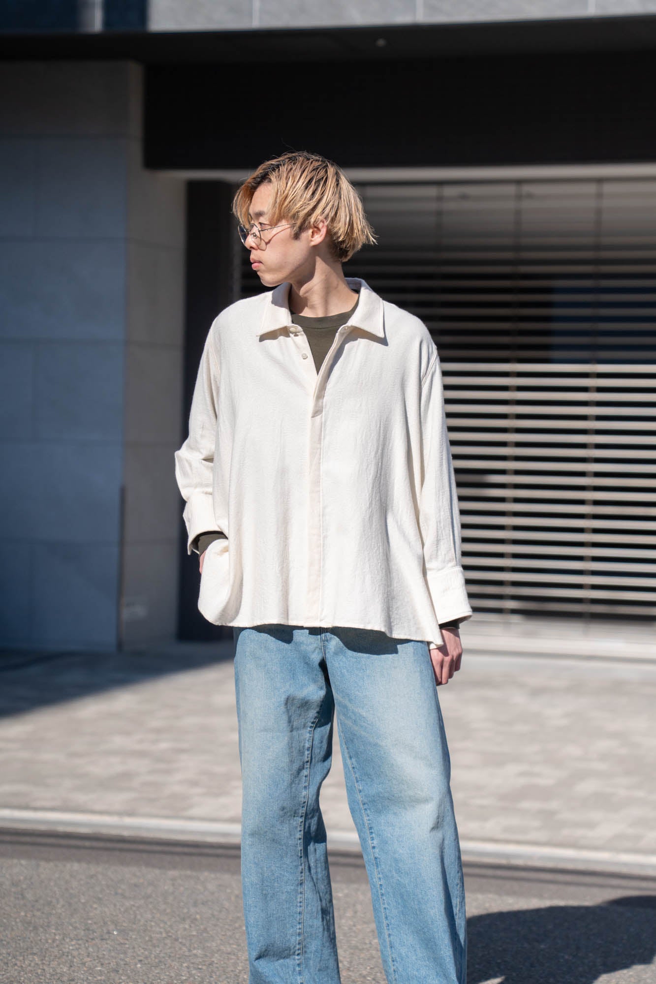 Draped Shirt-Jacket in KP