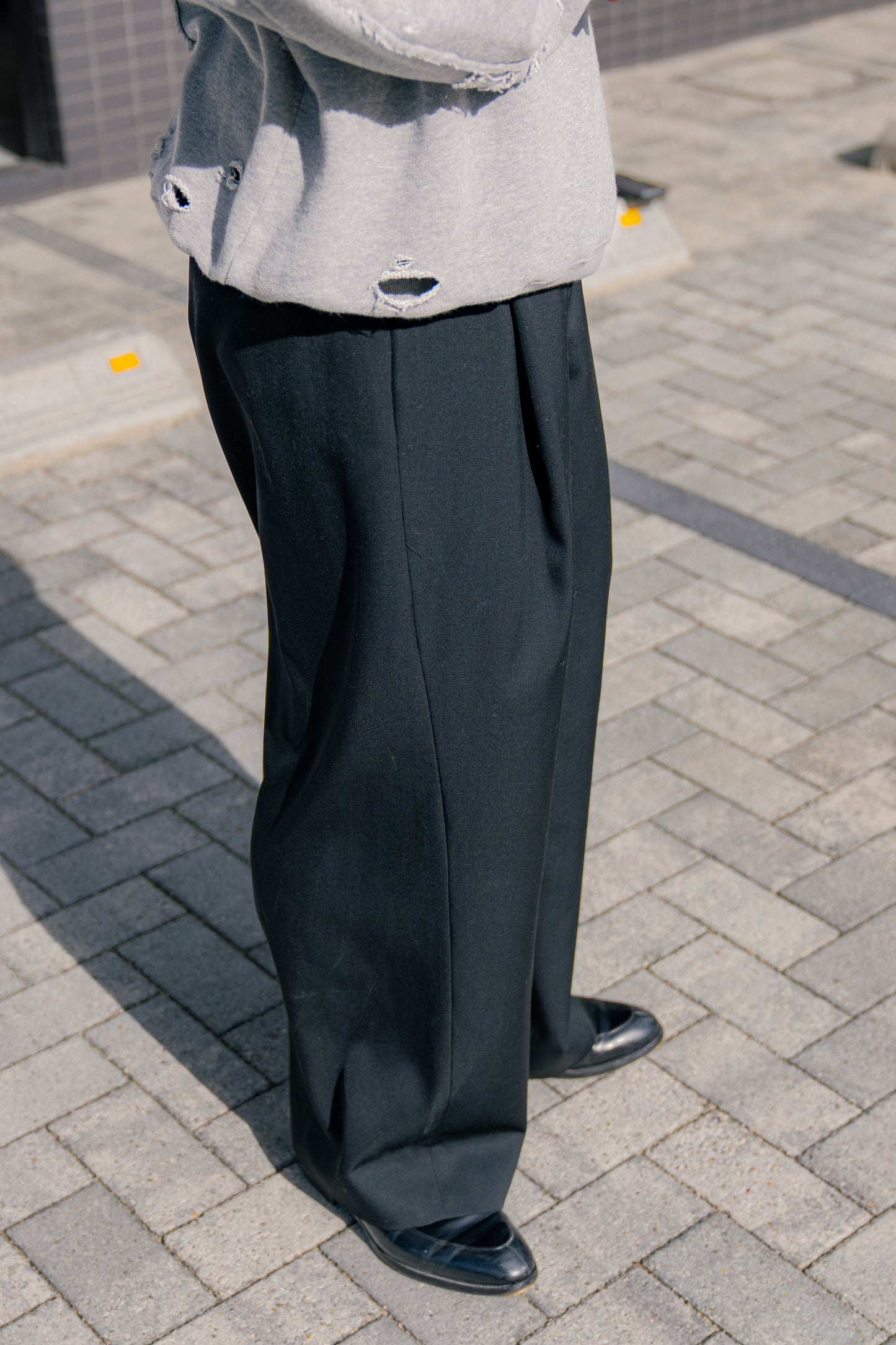 TWIST SEAM WIDE EASY TROUSERS