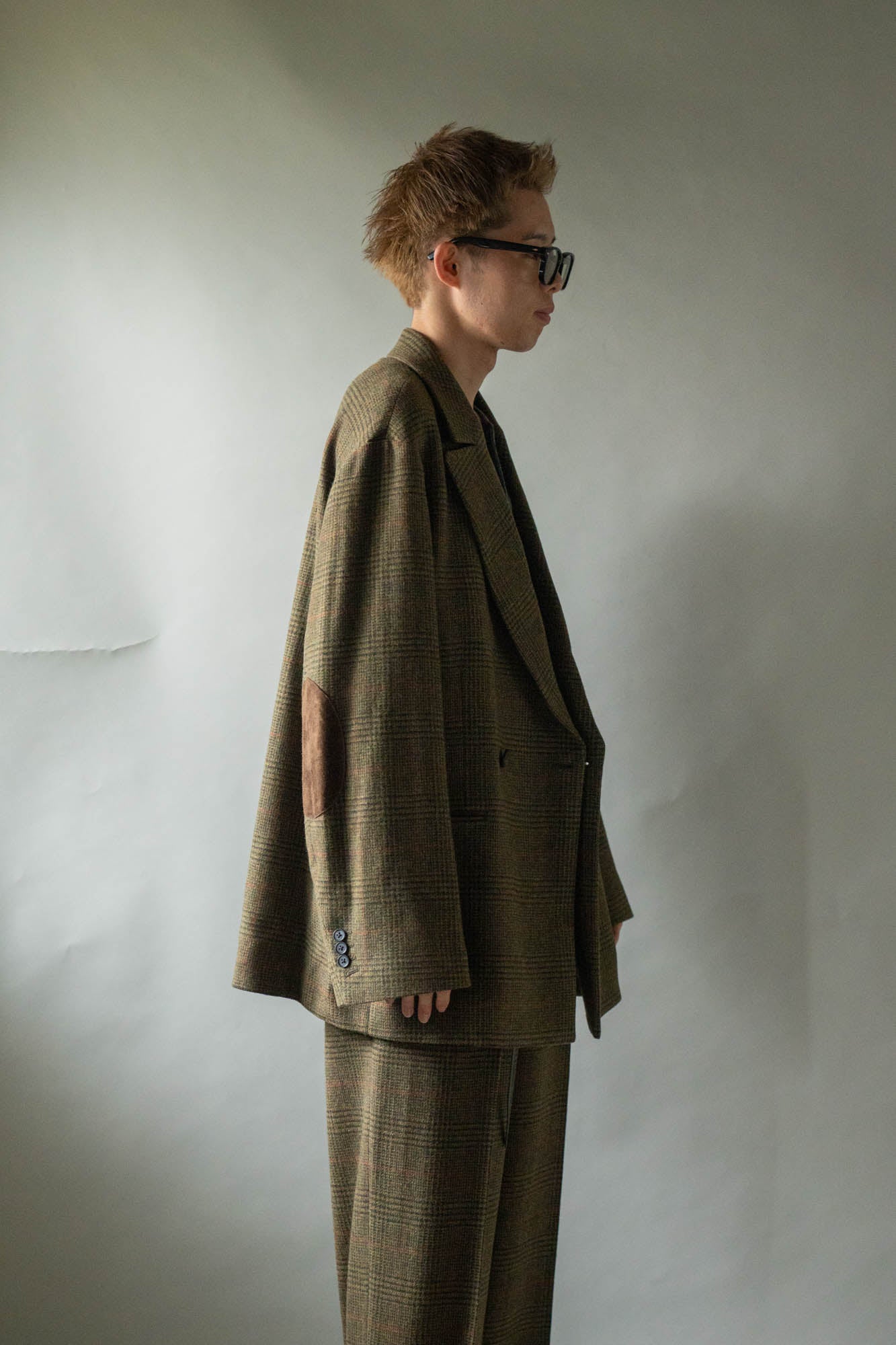 BRITISH TWEED OVERSIZED PEAK LAPEL JACKET(ST.1586)