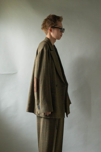 BRITISH TWEED OVERSIZED PEAK LAPEL JACKET(ST.1586)