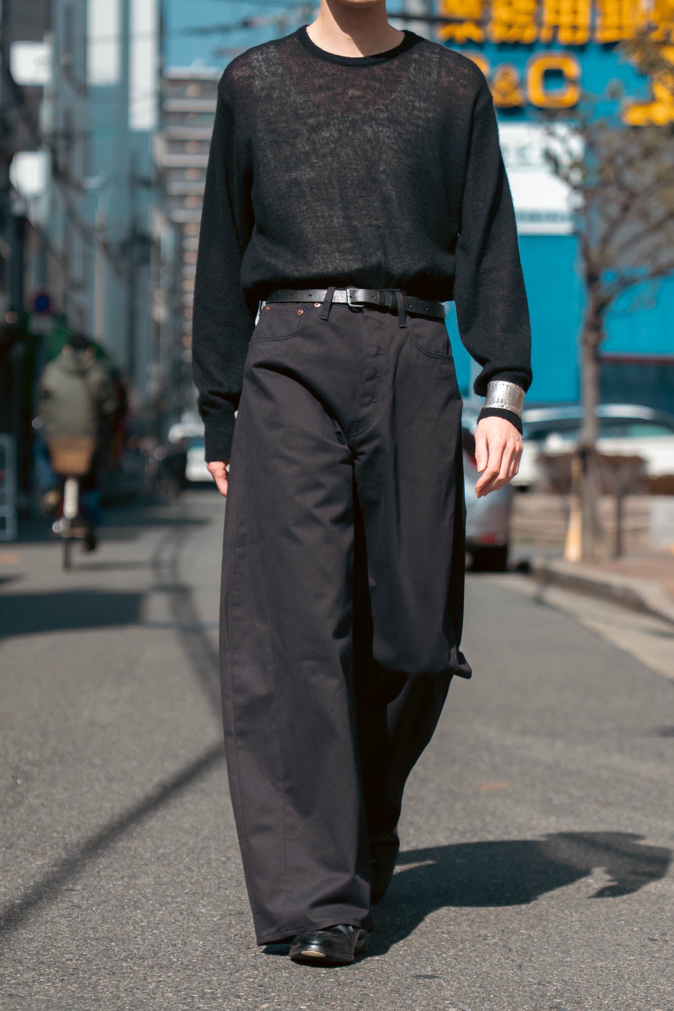 DEFORMATION WIDE COTTON PANTS(ST.1390)