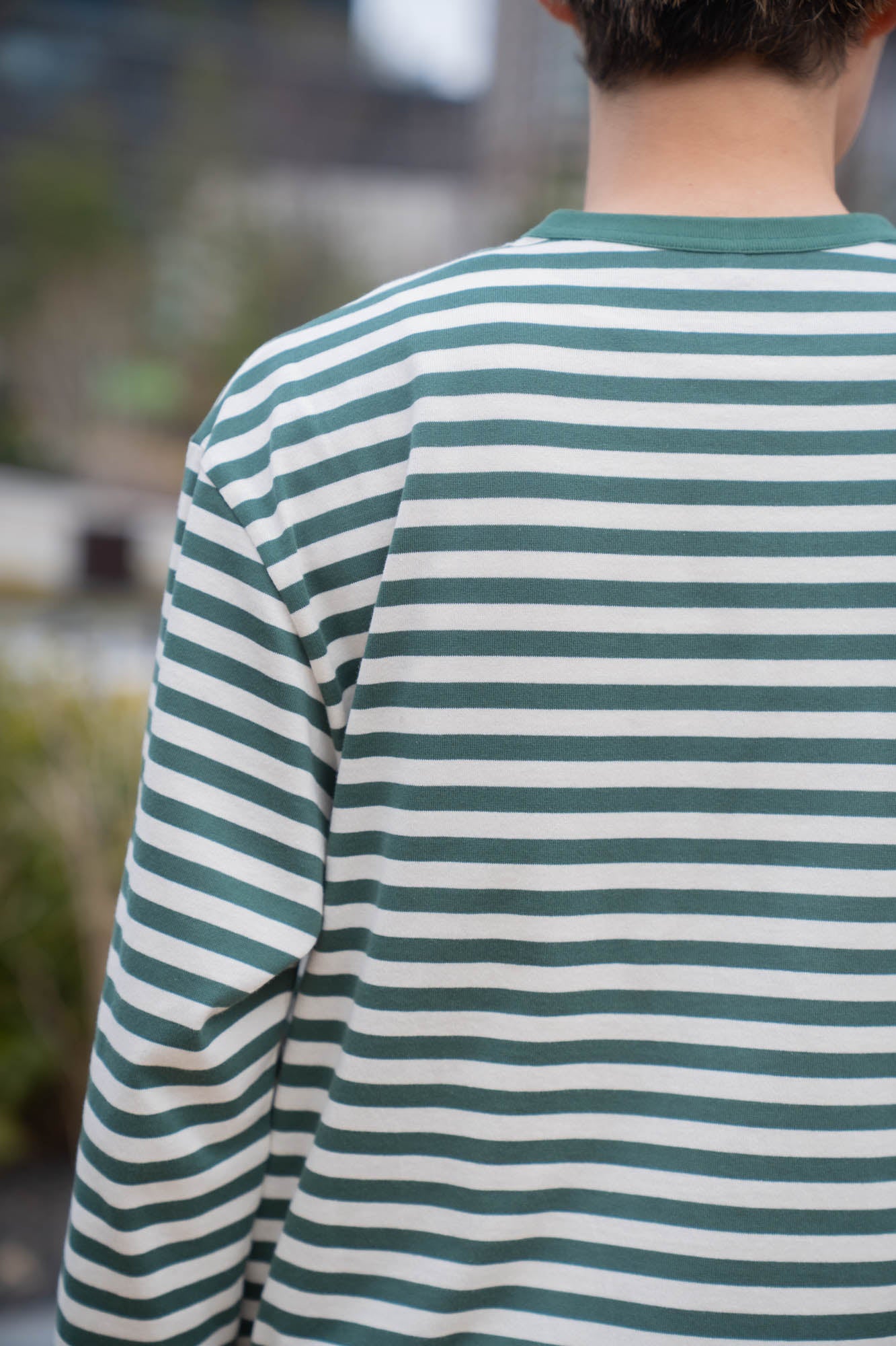 sign別注 Hand-Embroidered Stripe Long Sleeve T-Shirt